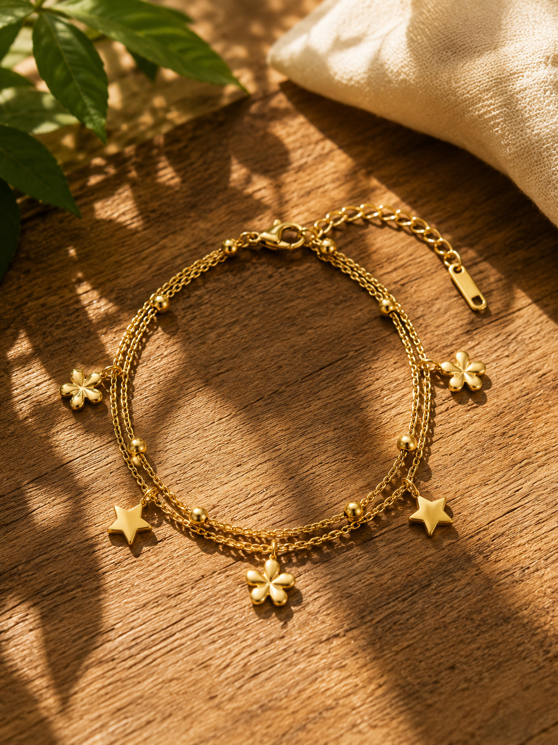 Poise Celestial Bloom Accent Bracelet – 18K gold plated bracelet by DIOLYSH, photo 4 of 6