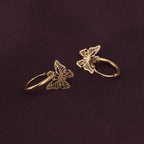 Sylvia Butterfly Hoop Drop Earrings