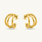 Triple Circle Hoop Earrings