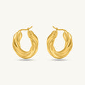 Twisted Round Hoop Earrings