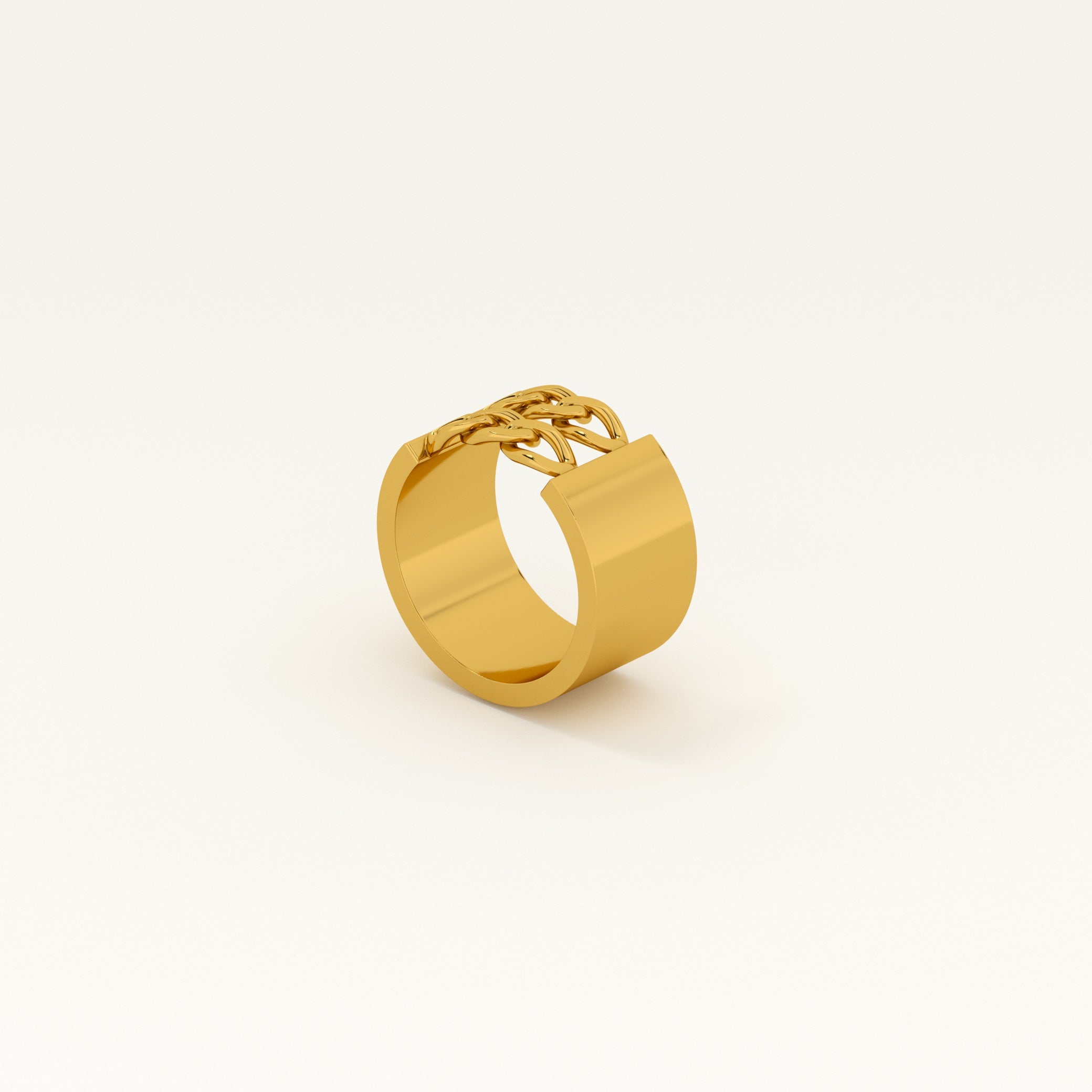 Chunky Gold Chain Ring