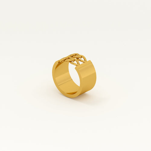 Chunky Gold Chain Ring