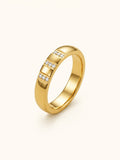 Channel Set CZ Band Ring – 18K Gold Plated