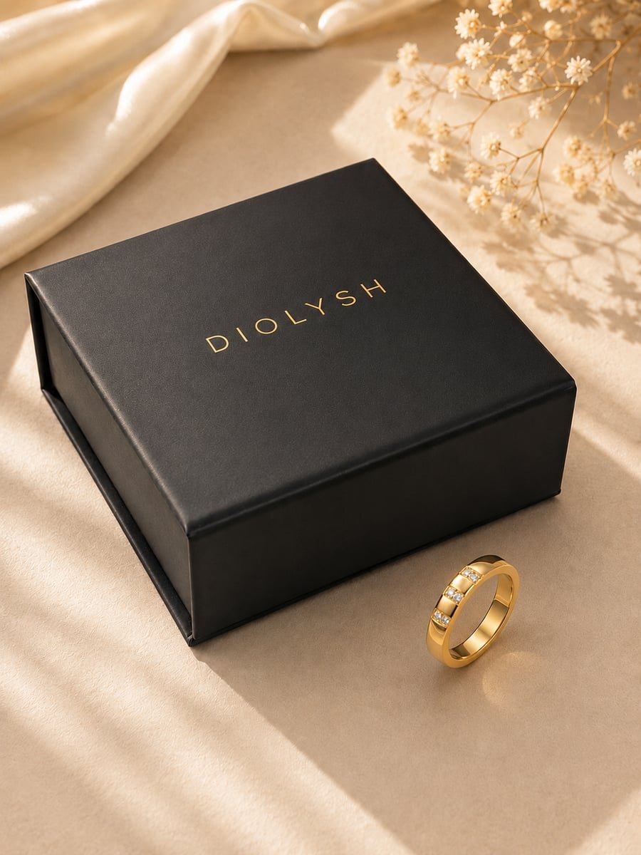 Channel Set CZ Band Ring – 18K Gold Plated - view 5