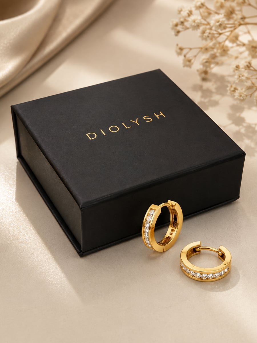 Channel Set CZ Huggie Earrings – 18K Gold Plated - view 5
