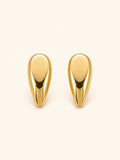 Chunky Teardrop Stud Earrings, Anti-Tarnish Gold