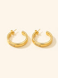 CZ Channel Open Hoop Earrings – Demi-Fine Gold