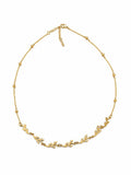 CZ Leaf Vine Necklace – Anti-Tarnish 18K Gold