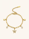 CZ Starfish Charm Bracelet – Demi-Fine Gold