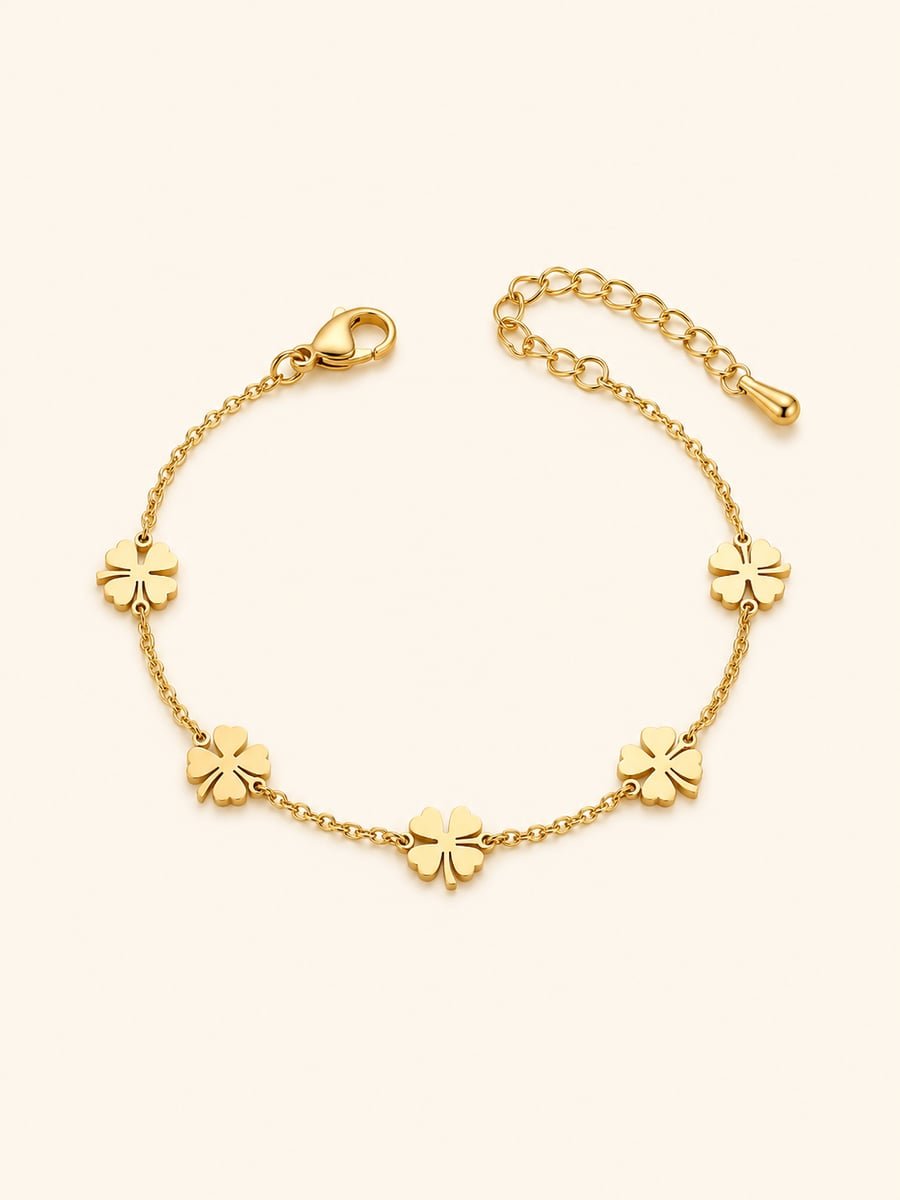 Four Leaf Clover Bracelet – Demi-Fine Gold