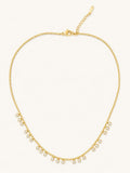 Fringe CZ Droplet Necklace – 18K Gold Plated