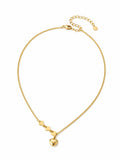 Puffed Heart Charm Pendant Necklace – 18K Gold Plated