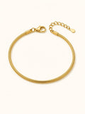 Round Snake Chain Bracelet – 18K Gold Plated