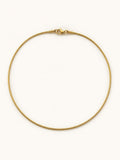 Round Snake Chain Necklace – Anti-Tarnish 18K Gold