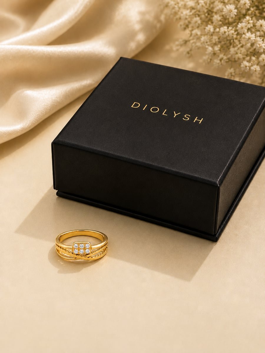 Triple Row CZ Cluster Band Ring in Stainless Steel - view 5